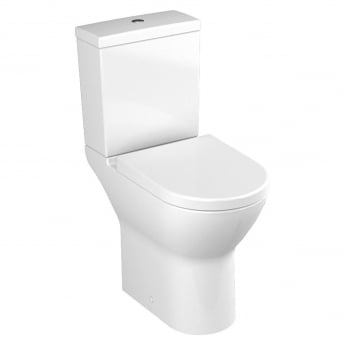 Vitra S50 Comfort Height Open Back Close Coupled Toilet Push Button Cistern - Soft Close Seat