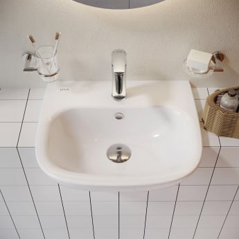 Vitra Zentrum Semi Recessed Washbasin 500mm Wide 1 Tap Hole