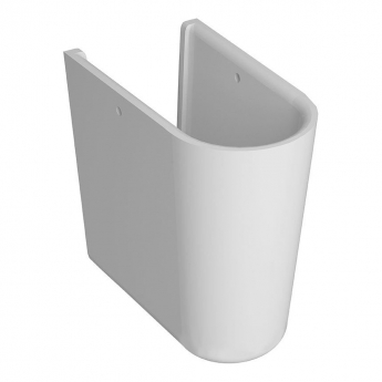 Vitra Zentrum Basin with Semi Pedestal 645mm Wide - 1 Tap Hole