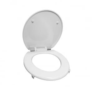 Delphi Comfort Soft Close Toilet Seat with Buffer - White