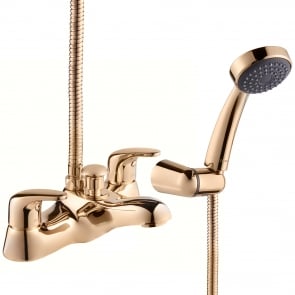 Deva Adore Deck Mounted Bath Shower Mixer Gold