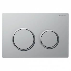 Geberit Kappa21 Dual Flush Plate - Matt Chrome Plated/Gloss Chrome Plated