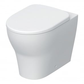 Geberit Selnova Rimless Shrouded Back to Wall Toilet - Quick Release Soft Close Seat