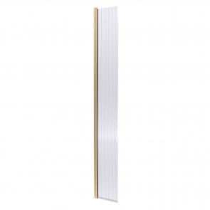 Hudson Reed Fluted Concealed Hinged Wet Room Flipper Panel 300mm Wide - Brushed Brass