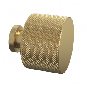 Hudson Reed Indented Round Handle 30mm Wide - Brushed Brass