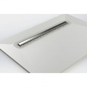 Impey Linear Drain 800mm, Tile Insert Cover 8mm, Horizontal Outlet (Upgrade)