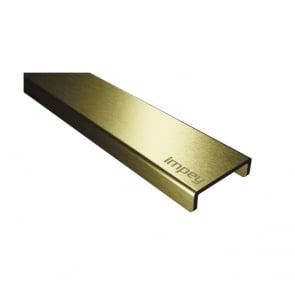 Impey Linear Grate 800mm Horizontal Outlet - Brushed Gold