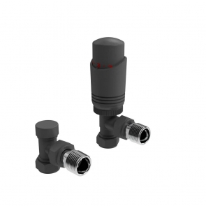 Prestige Design Twin Pack Angled TRV - Anthracite