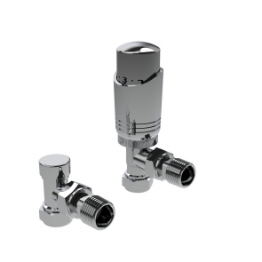 Prestige Design Twin Pack Angled TRV - Chrome