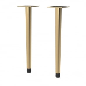 Nuie Wall Hung Vanity Decorative Leg Set 260mm H - Brushed Brass