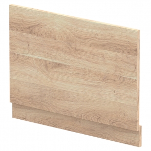 Nuie Arno Straight Bath End Panel and Plinth 560mm H x 780mm W - Bleached Oak