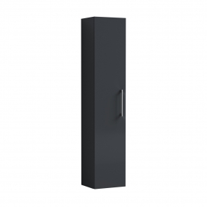 Nuie Arno Wall Hung 1-Door Tall Unit 300mm Wide - Satin Anthracite