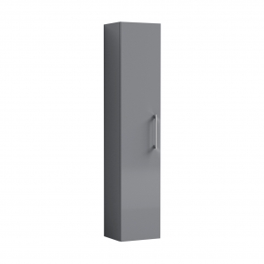 Nuie Arno Wall Hung 1-Door Tall Unit 300mm Wide - Satin Grey