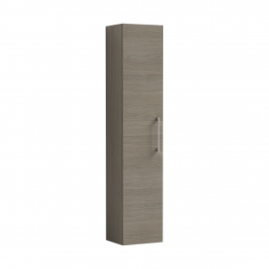 Nuie Arno Wall Hung 1-Door Tall Unit 300mm Wide - Solace Oak Woodgrain