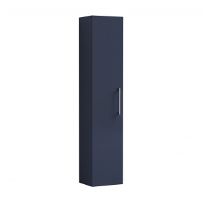 Nuie Arno Wall Hung 1-Door Tall Unit 300mm Wide - Midnight Blue