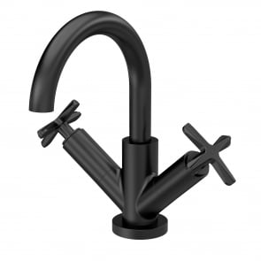 Nuie Aztec Mono Basin Mixer Tap With Waste - Matt Black