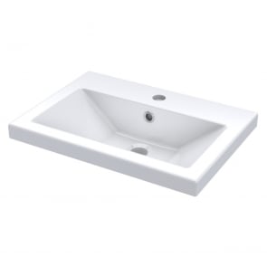 Nuie Full Depth Inset Polymarble Basin 500mm Wide - White