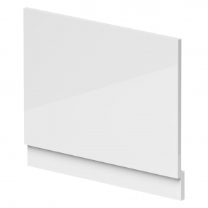 Nuie Waterproof Bath End Panel and Plinth 480mm H x 700mm W - Gloss White