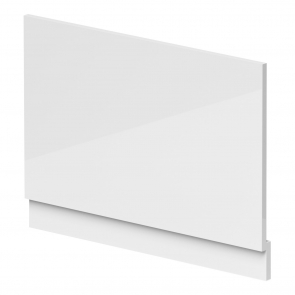 Nuie Waterproof Bath End Panel and Plinth 480mm H x 800mm W - Gloss White