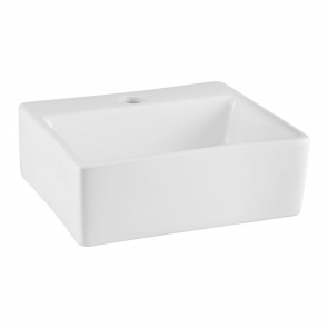 Nuie Vessel Rectangular Sit-On Countertop Basin 335mm Wide - 1 Tap Hole