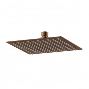 Nuie Square Fixed Shower Head 200mm x 200mm - Brushed Bronze