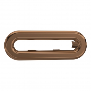 Nuie Oval Basin Overflow Cover - Brushed Bronze