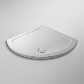 Nuie Pearlstone White Bespoke Single Entry Quadrant Shower Tray 850mm x 850mm