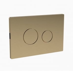 Nuie Pneumatic Dual Flush Plate - Brushed Brass