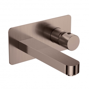 Orbit Koko Wall Mounted Basin Mixer Tap - Brushed Bronze