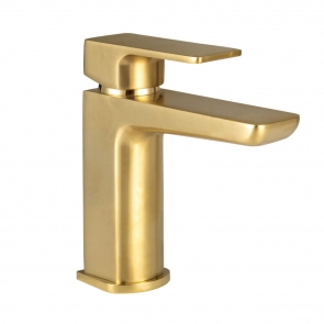 Orbit Muro Mono Basin Mixer Tap with Waste - Brushed Brass