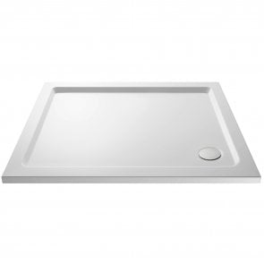 Nuie Pearlstone White Rectangular Shower Tray 1000mm x 700mm