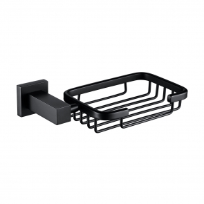 RAK Cubis Modern Soap Basket Wall Mounted - Black