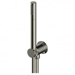 RAK Round Shower Handset with Hose and Bracket - Brushed Nickel