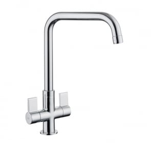 Rangemaster Aquaquad 2 Dual Lever Kitchen Sink Mixer Tap - Chrome