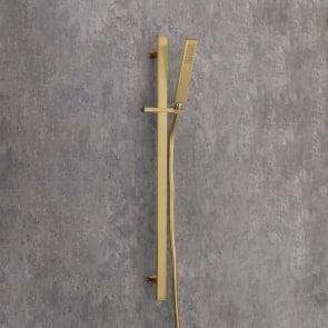 Sagittarius Sarno Shower Slide Rail and Handset Kit - Brushed Brass