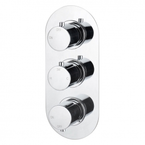 Signature Reform Thermostatic 2 Outlet Concealed Shower Valve Triple Handle - Chrome