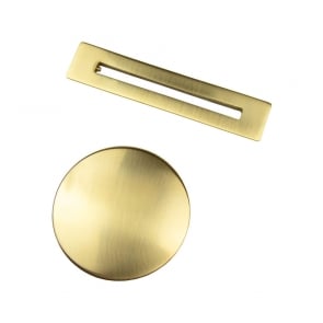 Signature Floor Standing Bath Overflow and Waste Cover - Brushed Brass