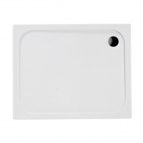 Signature Deluxe Rectangular Shower Tray 45mm High with Waste 1000mm x 760mm - White