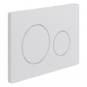 Signature Round Push Button Dual Flush Plate - White