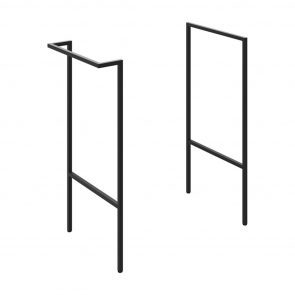 Signature Umea Optional Frame with Integrated Towel Rail - Black