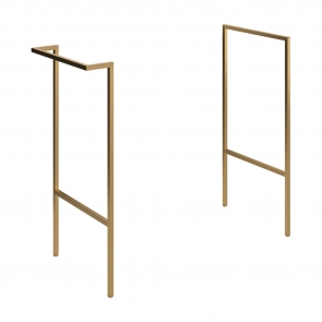 Signature Umea Optional Frame with Integrated Towel Rail - Brushed Brass