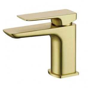 Delphi Studio D Basin Mixer Tap with Waste - Brushed Brass