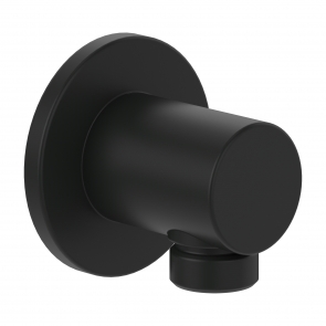 Villeroy & Boch Universal Round Shower Wall Outlet - Matt Black