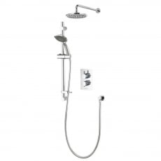 Aqualisa AQ Thermostatic Concealed Round Mixer Shower with Fixed Head and Shower Kit - Chrome