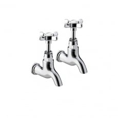 Bristan 1901 Bib Kitchen Taps without Upstands - Chrome Plated