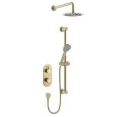 Bristan Molida Dual Concealed Mixer Shower with Shower Kit and Fixed Head - Brushed Brass