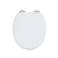 Burlington Standard Moulded Wood Toilet Seat Soft Close Hinges Matt White