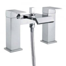 Delphi Tec Studio Q Waterfall Bath Shower Mixer Tap Pillar Mounted - Chrome