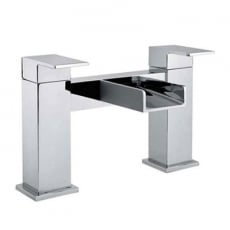 Delphi Tec Studio Z Waterfall Bath Filler Tap Pillar Mounted - Chrome