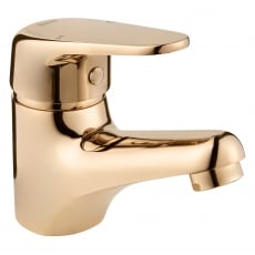 Deva Adore Mono Basin Mixer Tap with Press Top Waste - Gold